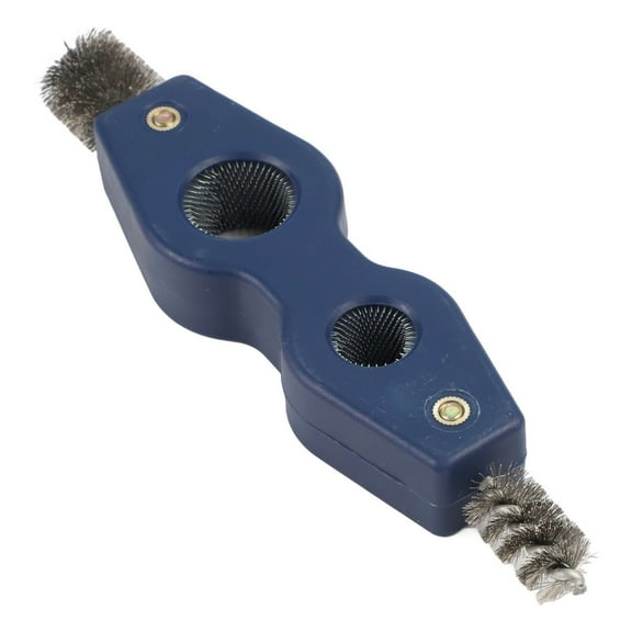 4 In 1 Car Battery Brush Tool For 7/8" And 5/8" Terminals, Steel Wire Cleaner For Auto Truck SUV Clamps, Blue