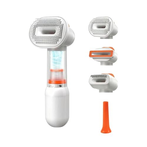 4 In 1 Cordless Pet Grooming Vacuum Brush, Self Cleaning Deshedding Tool For Short Medium Hair Dogs And Cats
