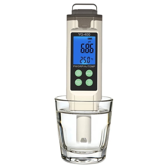 4 In 1 Digital Water Quality Tester ORP/H2/PH Temp Meter Portable Water Tester For Drinking Water/Aquariums/Hydroponics/Pools ,Accurate and Reliable