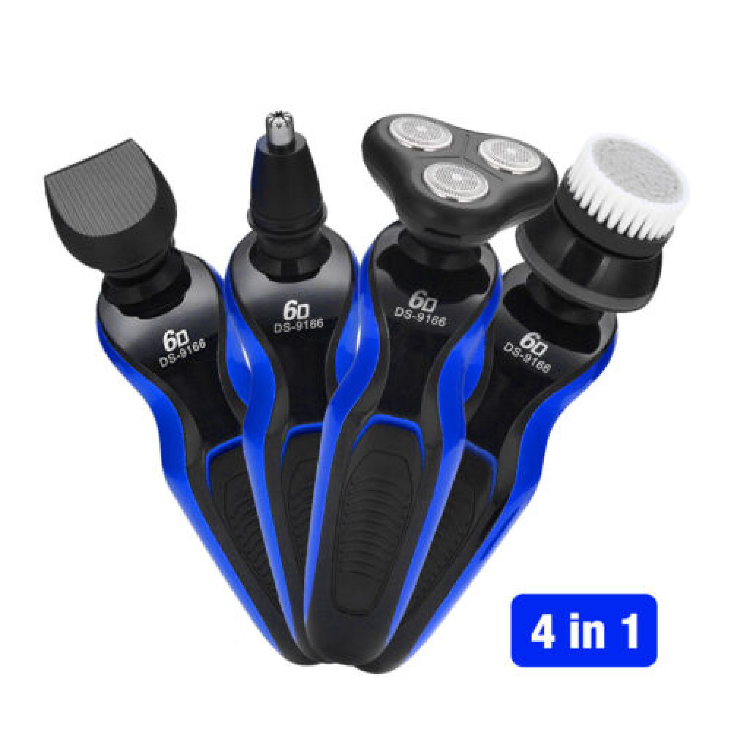 4 Blade Razor Men 4 In 1 Electric Razor Shaver Men Waterproof Cordless Rechargeable Beard ...