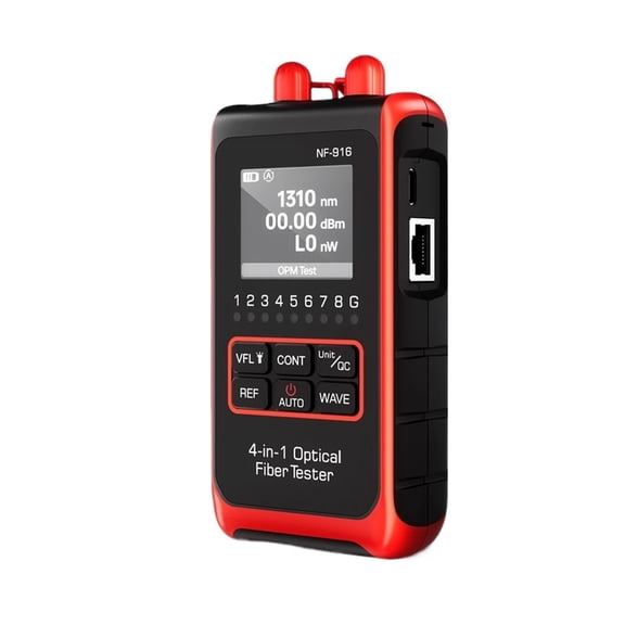 4 In 1 Fiber Optical Power Meter Visual Fault Locator NF-916 VFL REF FC SC ST LCD Display Optic Cable Tester Network Tool ,Portable