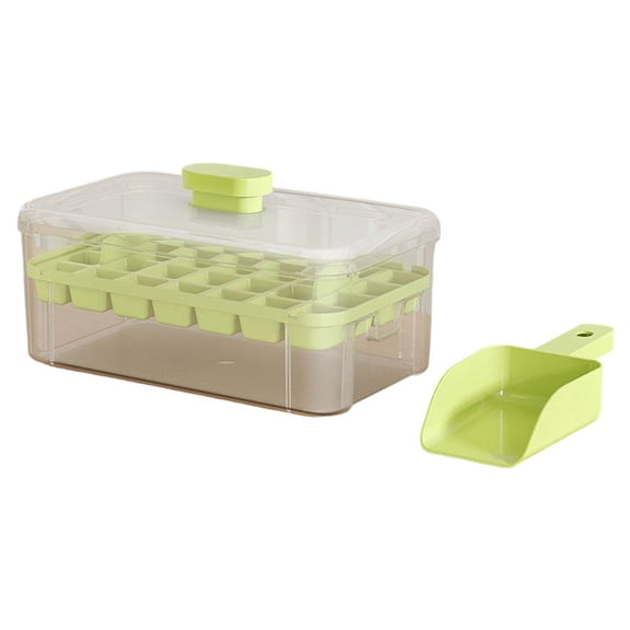 4-In-1 Ice Cube Maker Set with Press-Button Release, Food-Grade Materials, and Stackable Storage Bin for Home and Parties