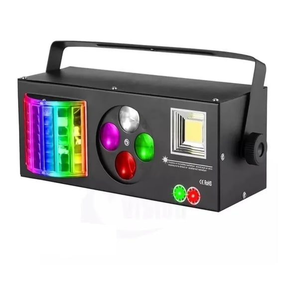 4 In 1 LED Effect Flash Gobo Strobe Derby Light DMX512 Disco Club Party Bar Light Auto Sound Stage Light Effect ,Easy to Install