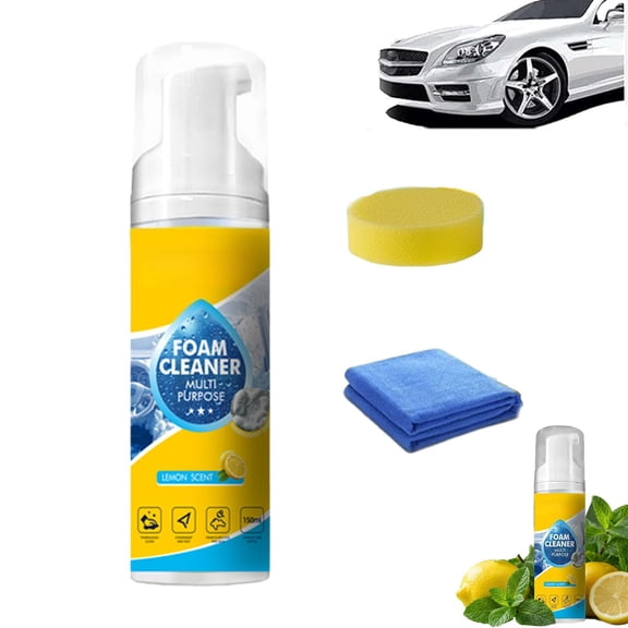 4-in-1 Multi-Enzyme Foam Cleaner, All-Purpose Deep Cleaning Spray for Car Interior, Kitchen Grease, Bathroom Tiles, Sofa Upholstery