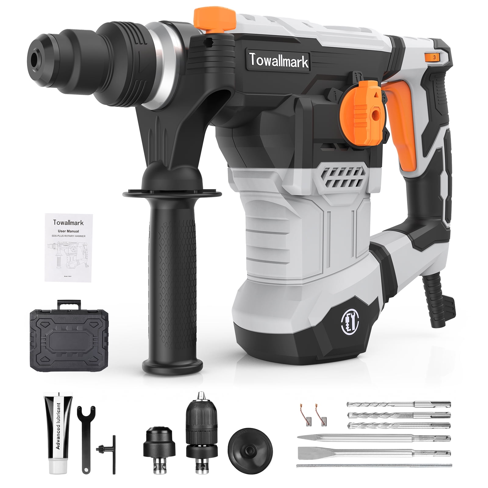 4In1 MultiFunction Heavy Duty Hammer Drill,11/4 "Rotary Hammer