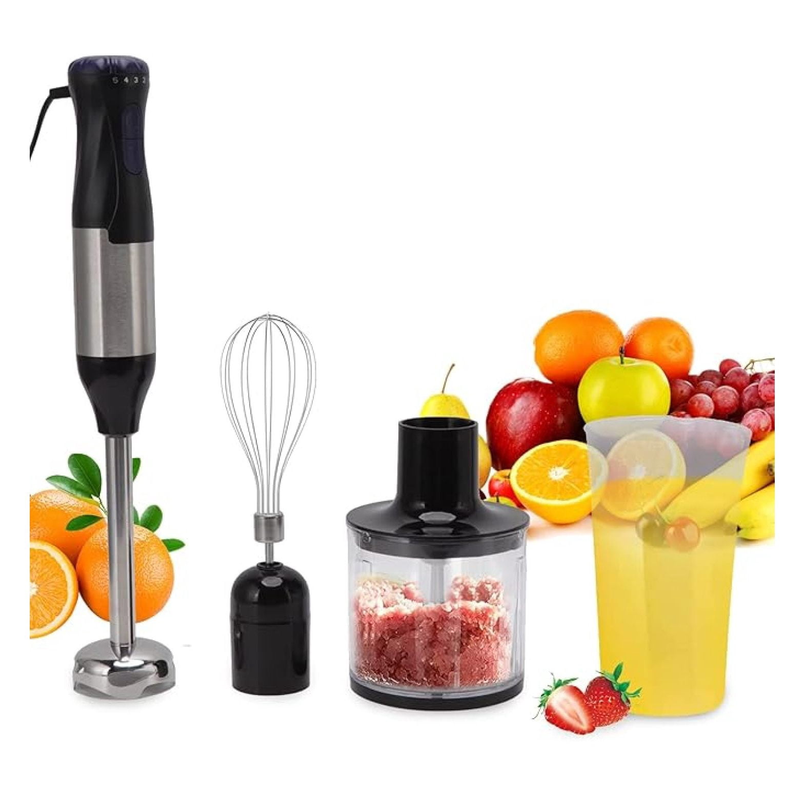 4 In 1 Multifunctional Hand Blender, Immersion Hand Blender, Stainless ...