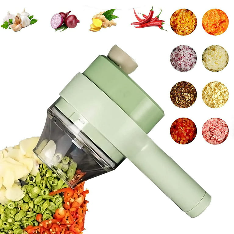 4 In 1 Portable Electric Vegetable Cutter Set,Multifunction Cordless  Electric Food Small Slicer For Kitchen Tool 