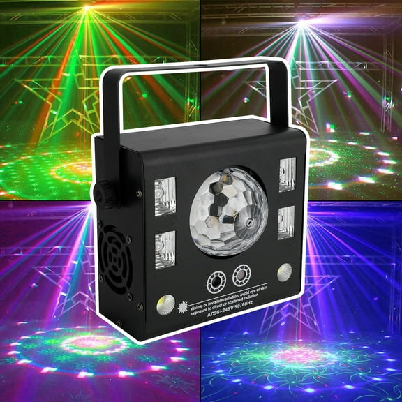 4 In 1 RGB Disco Party DJ Light LED Stage DMX Magic Ball Light Strobe Beam Light
