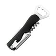 thumbnail image 1 of 4-In-1 Stainless Steel Beer Wine Bottle Opener Tool for Home Kitchen Restaurant Bar Can Opener Corkscrew Practical Gadget, Black, 1 of 8