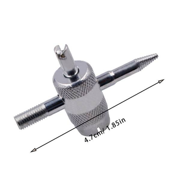 4-In-1 Tire Core Key Deflation Tool and Valve Stem Remover Multi-Functional Car Inner Tube Repair Kit for Quick Maintenance Portable Schrader Valve Core Tool for Truck Rv Bicycle Metal