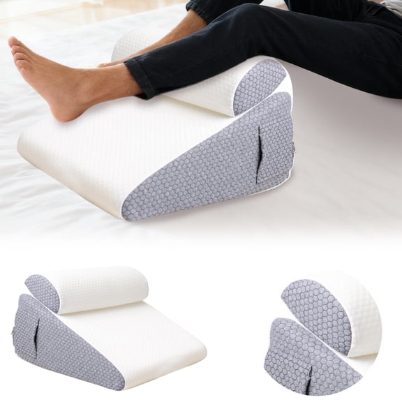 4 In 1 Versatile Memory Foam Silk Sleep Pillow Light Blocking Comfortable Support For Head Back Legs Knees