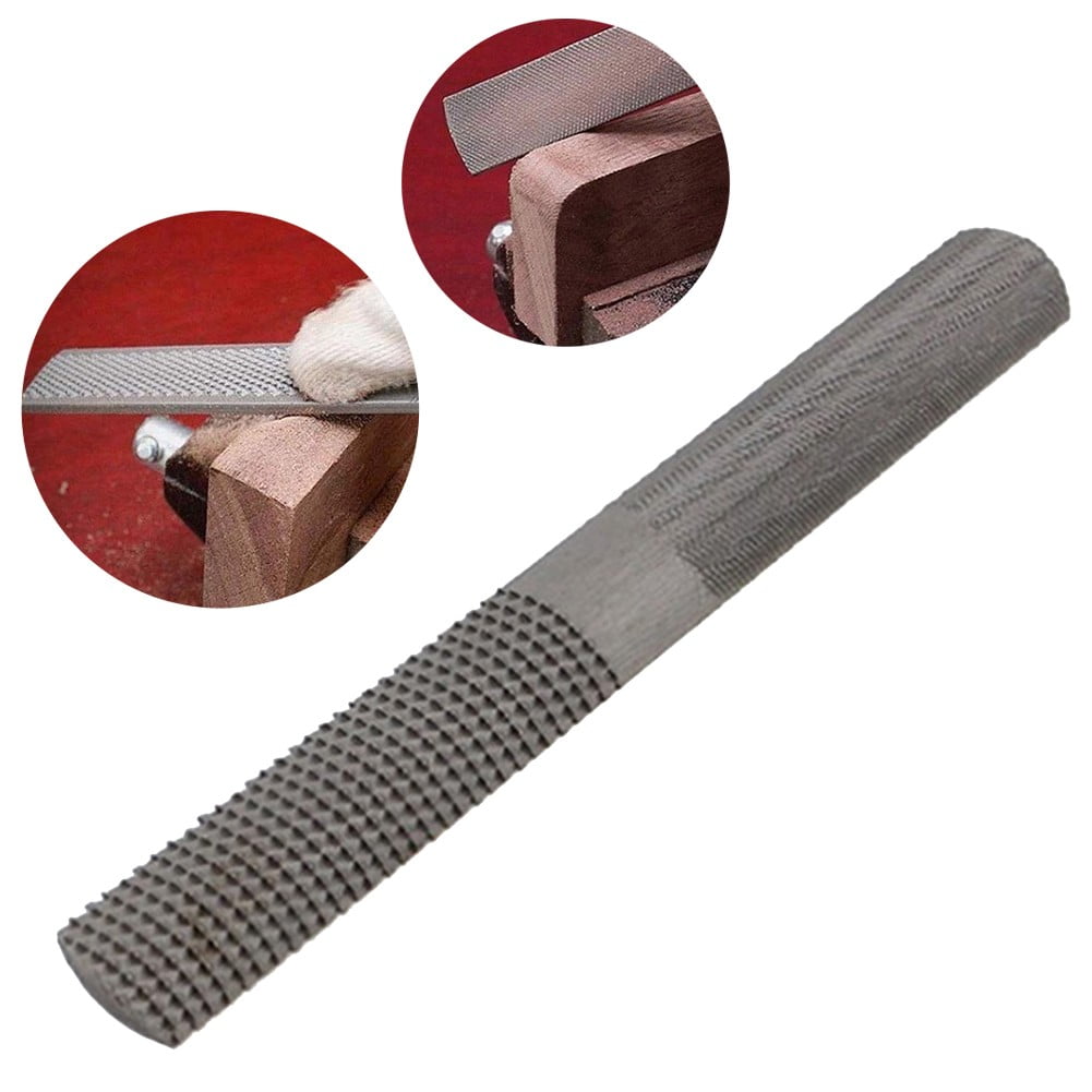 4 In 1 Woodworking File 8Inch Carbon Steel Rasp File Flat Half Round
