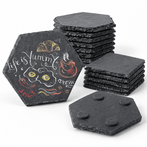 4 In 36gon Slate Coasters Bulk For Engraving