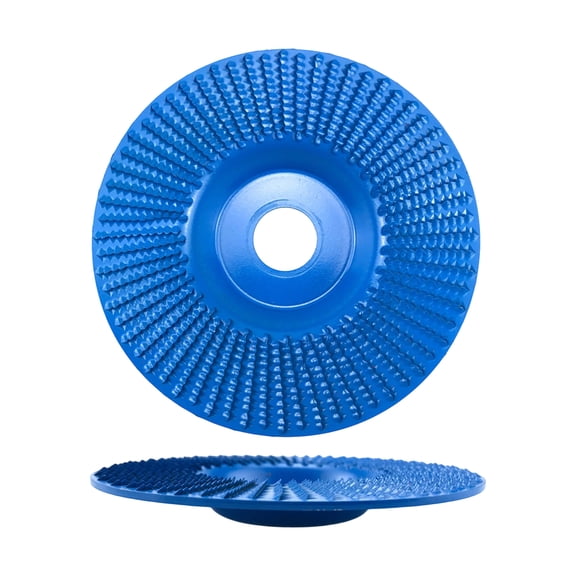 4 In Flat Wood Carving Disc, Level Face Shaping and Stock Removal Wheel for Angle Grinder Attachments, Diy Woodworking Projects Blue