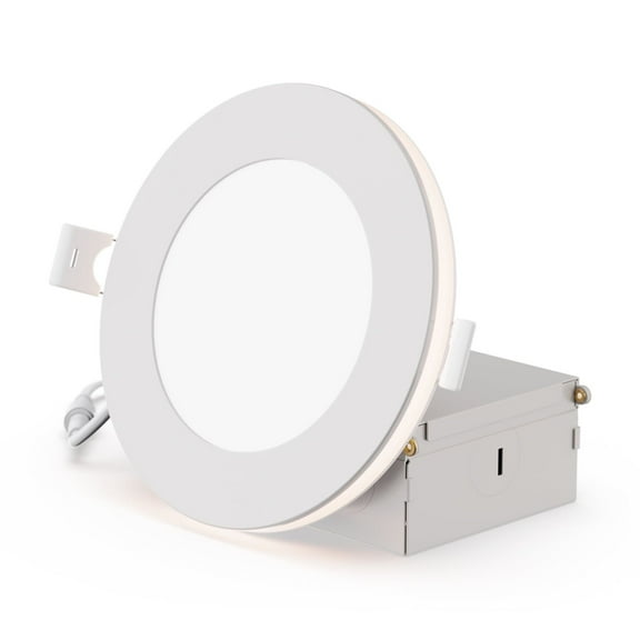 INFIBRITE 4 in Slim Recessed LED Downlight with Night Light 5CCT Selectable White New Construction 9 Watt 750LM Triac Dimmable