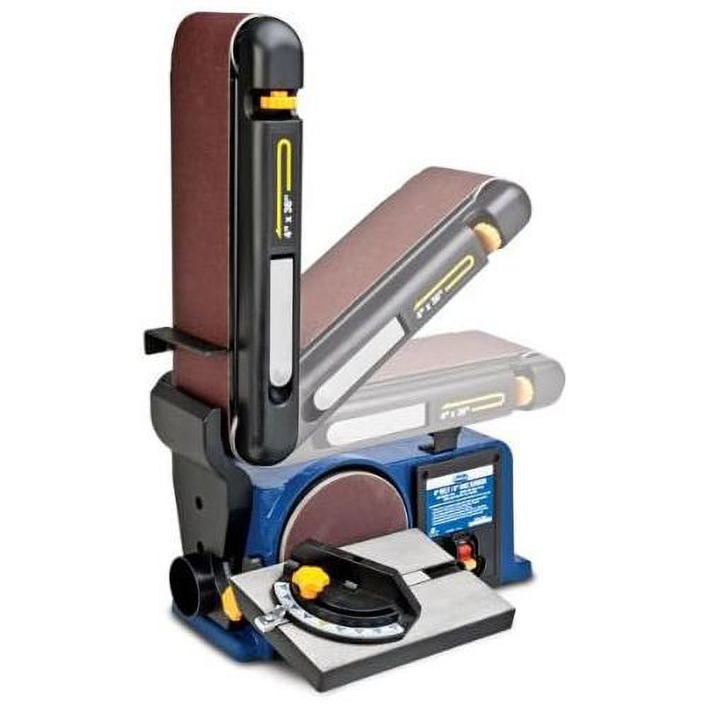 4 In. X 36 In. Belt With 6 In. Disc Sander 120 Degree Adjustable Miter Plate Fence Horizontal Or