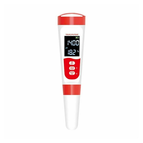 4 In1 TDS EC PH Meter Temperature Tester Pen Multifunctional Digital Water Quality Tester For Water Purity TEMP PPM Tester S4I3 ,Multifunctional