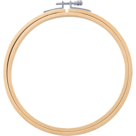 4 Inch 1 Piece Wooden Embroidery Hoops Bamboo Circle Cross Stitch Hoop for Embroidery & Art Craft Handy Sewing