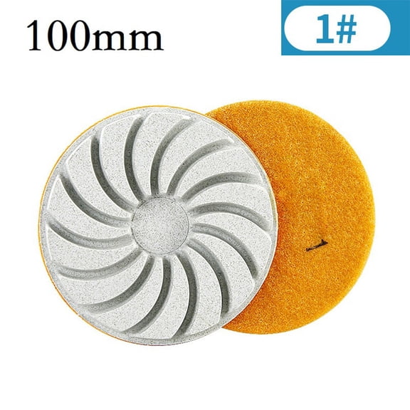 4 Inch 100Mm 3 Step Concrete Floor Polishing Pad Wet Dry For Pads Grinding Grit 1