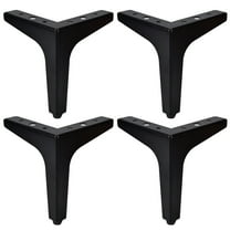 4 Inch / 10cm Metal Furniture Legs, Btowin VCF 4Pcs Black Triangle Diamond Furniture Feet Modern Style Furniture Sofa Legs, DIY Heavy Duty Replacement Legs for Cabinet Sofa TV Stand Bookcase