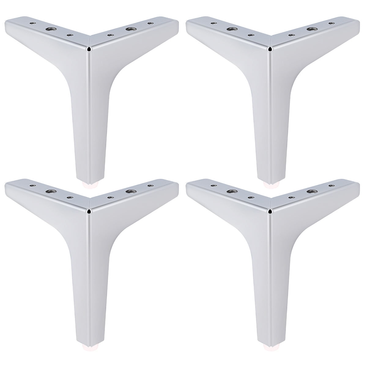 4 Inch / 10cm Metal Furniture Legs, Btowin VCF 4Pcs Chrome Triangle