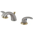 thumbnail image 1 of 4 Inch-12 Inch Mini Widespread Lavatory Faucet - Satin Nickel Finish With Brass Accents, 1 of 1