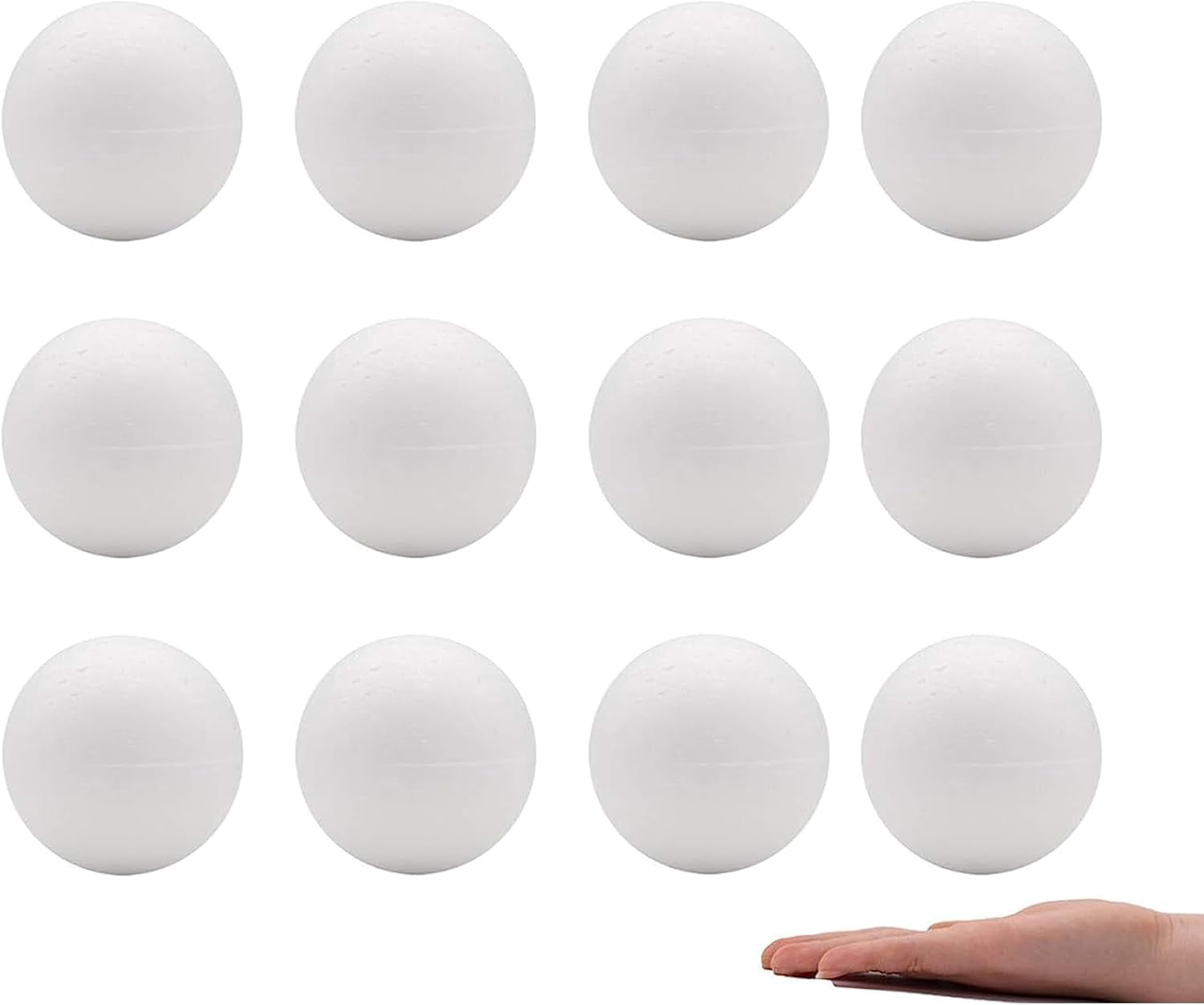 4 Inch 12 Pack Polystyrene Foam Balls White Smooth for Art DIY ...