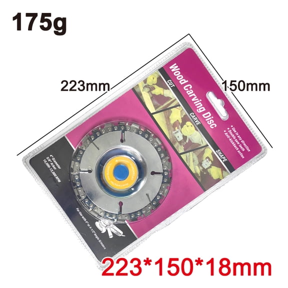 4 Inch 22 Tooth Angle Grinder Dedicated Chain Disc Woodwork Carving Chain Saw Disc Angle Grinding Disc Slotting Saw Blade Tool