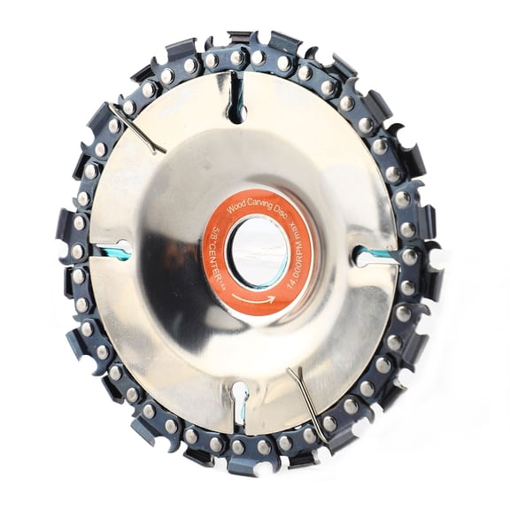 4 Inch 22 Tooth Woodworking Grinder Disc Chain Wheel for 100/115mm Angle Grinder, Premium High Carbon Steel Circular Cutter Set for Precision Shaping and Sculpting (4 in / 10.16 cm)