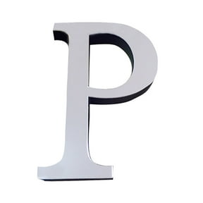4 Inch 26 Letters 3D Acrylic Alphabet Mirror Wall Sticker Artistic Letter Self-Adhesive Art Letter Sign for Wall Home Bedroom Living DIY Home Decoration, Light Gold(P)
