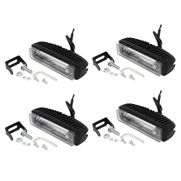 4 Inch 30W Red Line LED Forklift Truck Car Warning Lamp Safety Working Light Bar Warehouse Danger Area Light,(4Pcs)