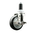 thumbnail image 1 of 4 Inch 316SS Black Polyurethane Swivel 1-1/4 Inch Expanding Stem Caster Brake, 1 of 2