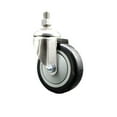 thumbnail image 1 of 4 Inch 316SS Black Polyurethane Wheel Swivel ½ Inch Threaded Stem Caster SCC, 1 of 2