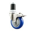 thumbnail image 1 of 4 Inch 316SS Blue Poly Swivel 1-3/4 Inch Expanding Stem Caster Lock Brake SCC, 1 of 2