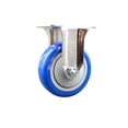 thumbnail image 1 of 4 Inch 316SS Blue Polyurethane Wheel Rigid Top Plate Caster Service Caster, 1 of 2