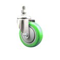 thumbnail image 1 of 4 Inch 316SS Green Polyurethane Wheel Swivel 10mm Threaded Stem Caster SCC, 1 of 2