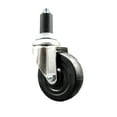 thumbnail image 1 of 4 Inch 316SS Hard Rubber Wheel Swivel 1-1/4 Inch Expanding Stem Caster SCC, 1 of 2