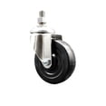 thumbnail image 1 of 4 Inch 316SS Hard Rubber Wheel Swivel 12mm Threaded Stem Caster SCC, 1 of 2