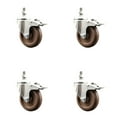 thumbnail image 1 of 4 Inch 316SS High Temp Glass Filled Nylon 10mm Stem Caster Set Lock Brake, 1 of 2