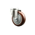 thumbnail image 1 of 4 Inch 316SS Maroon Polyurethane Wheel Swivel Bolt Hole Caster Service Caster, 1 of 2