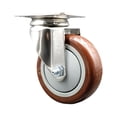 thumbnail image 1 of 4 Inch 316SS Maroon Polyurethane Wheel Swivel Top Plate Caster Service Caster, 1 of 2