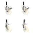 thumbnail image 1 of 4 Inch 316SS Nylon Swivel 3/4 Inch Expanding Stem Caster Set 2 Lock Brake SCC, 1 of 2
