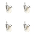 thumbnail image 1 of 4 Inch 316SS Nylon Wheel Swivel 12mm Threaded Stem Caster Set Lock Brake SCC, 1 of 2