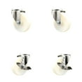 thumbnail image 1 of 4 Inch 316SS Nylon Wheel Swivel Bolt Hole Caster Set 2 Brakes Service Caster, 1 of 2