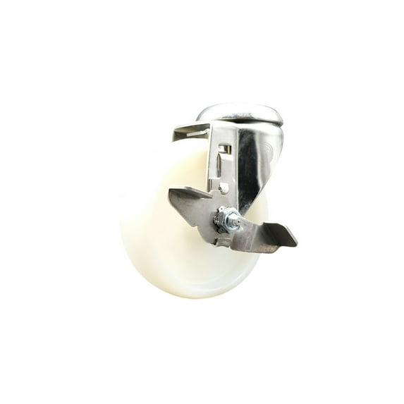 4 Inch 316SS Nylon Wheel Swivel Bolt Hole Caster with Brake Service Caster