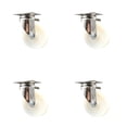thumbnail image 1 of 4 Inch 316SS Nylon Wheel Swivel Top Plate Caster Set Service Caster Brand, 1 of 2