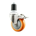 thumbnail image 1 of 4 Inch 316SS Orange Poly Swivel 1-7/8 Inch Expanding Stem Caster Lock Brake SCC, 1 of 2