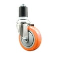 thumbnail image 1 of 4 Inch 316SS Orange Polyurethane Wheel Swivel 1-7/8 Inch Expanding Stem Caster, 1 of 1