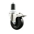 thumbnail image 1 of 4 Inch 316SS Soft Rubber Swivel 1-5/8 Inch Expanding Stem Caster Lock Brake SCC, 1 of 2