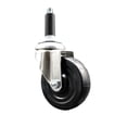 thumbnail image 1 of 4 Inch 316SS Soft Rubber Wheel Swivel 3/4 Inch Expanding Stem Caster SCC, 1 of 2